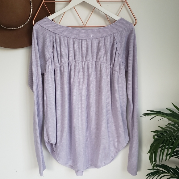 Free People, We the Free Must Have Lilac Henley, S - Picture 8 of 8